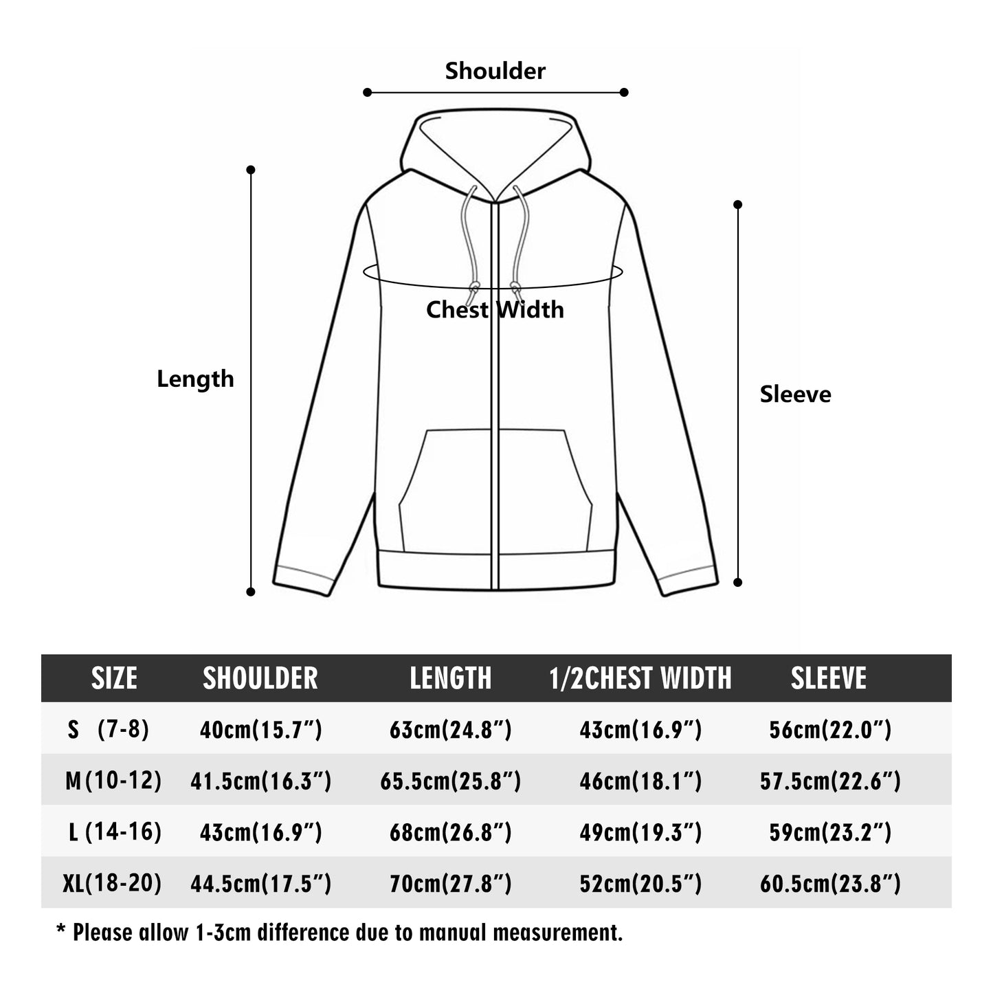 MindFrame P - Youth Lightweight Zipper Jumper Sweatshirt Hoodie