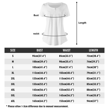 Womens Scoop Neck Short sleeve Loose Blouse