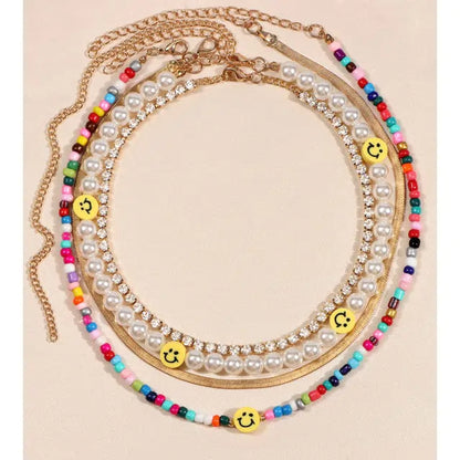 Acrylic Fruit Heart Beads Chain Necklaces