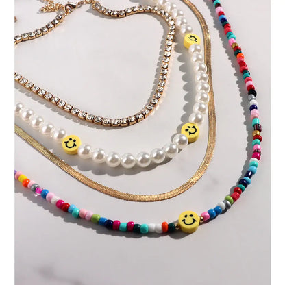 Acrylic Fruit Heart Beads Chain Necklaces